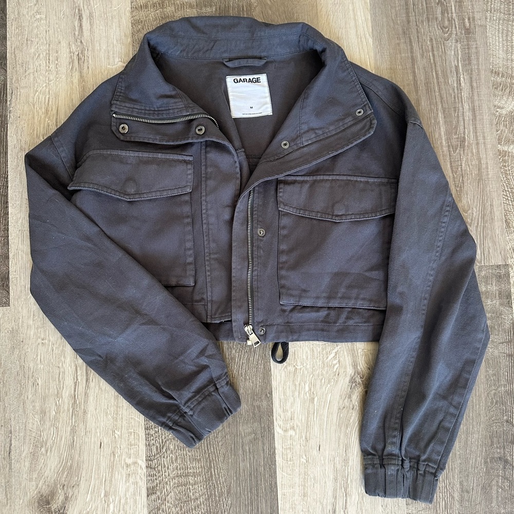 GARAGE cropped utility cargo jacket